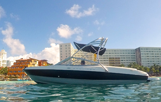 Cancun Boat Special deal, 21' Bayliner good price charter Cancun Boat Rentals